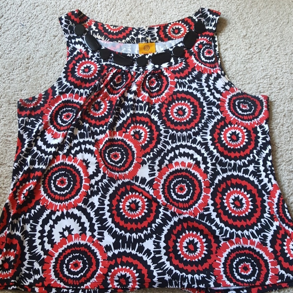 Ruby Road Hardware Neckline Sleeveless Blouse